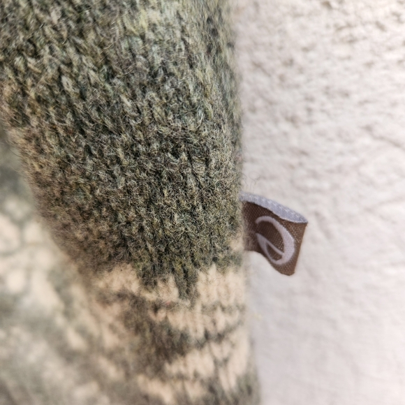 SEMANTIKS Women's Cardigan Medium Green Vintage Lambswool Angora Sweater - Picture 9 of 9